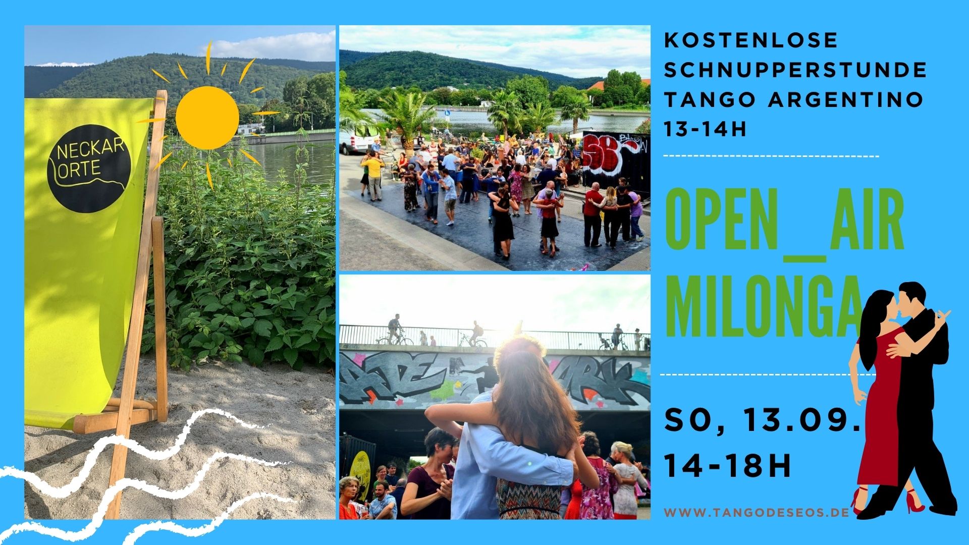Sie betrachten gerade 13.09. Open-Air Milonga am Neckarufer mit DJane Ina Tangodeseos
