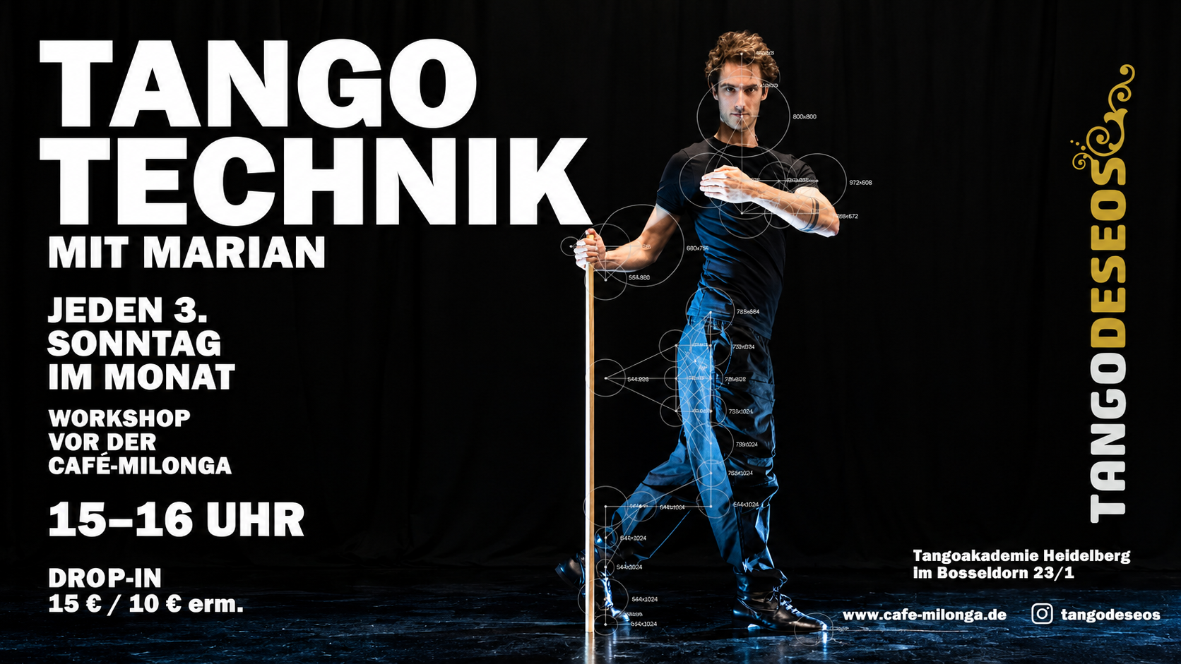 Sie betrachten gerade 15.11. Tango Technik vor der Café-Milonga